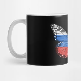 Russian Flag  Butterfly - Gift for Russian From Russia Mug